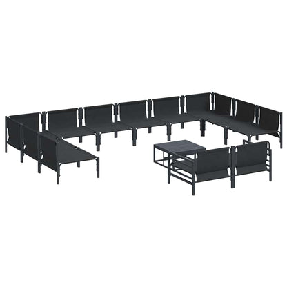 Garten-Sofa-Set 13 pcs Anthrazit Stahl