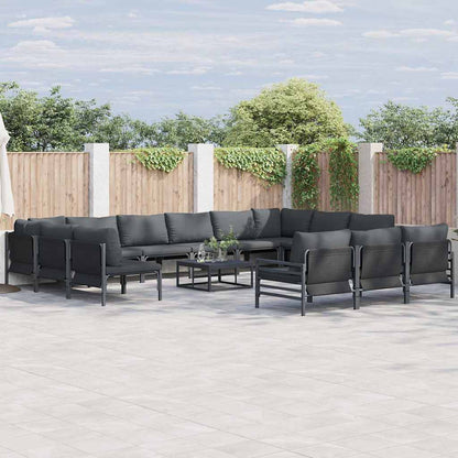 Garten-Sofa-Set 13 pcs Anthrazit Stahl