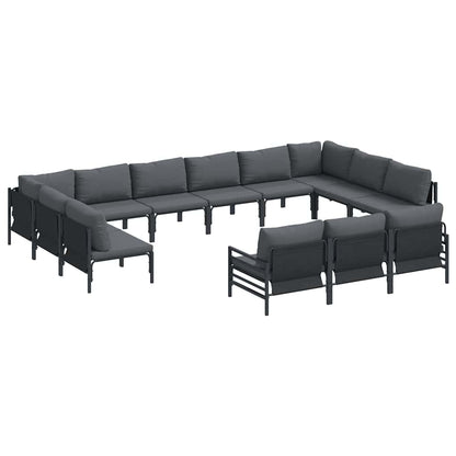 Garten-Sofa-Set 13 pcs Anthrazit Stahl