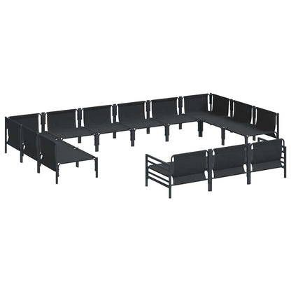 Garten-Sofa-Set 13 pcs Anthrazit Stahl