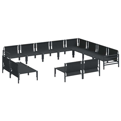 Garten-Sofa-Set 12 pcs Anthrazit Stahl