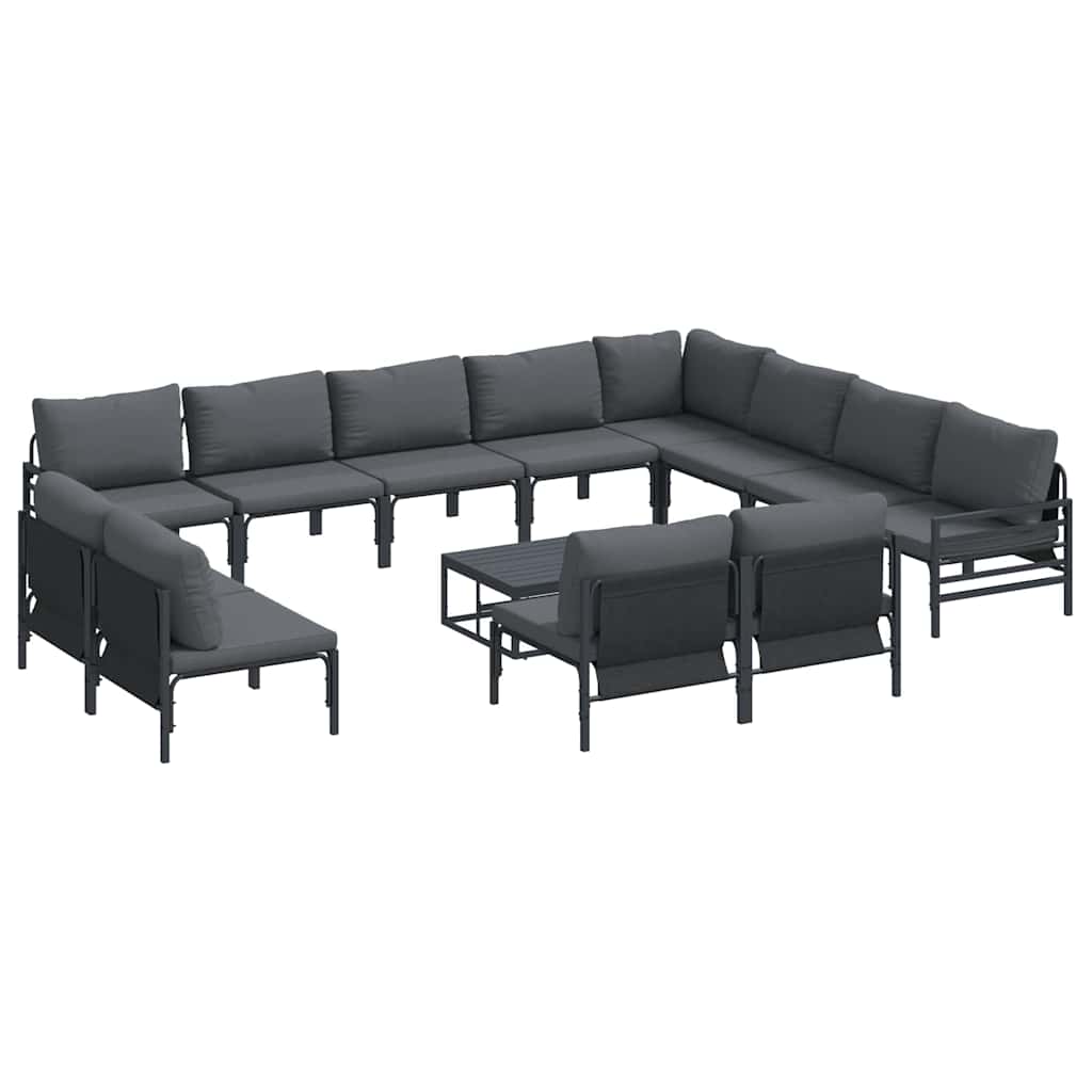 Garten-Sofa-Set 13 pcs Anthrazit Stahl
