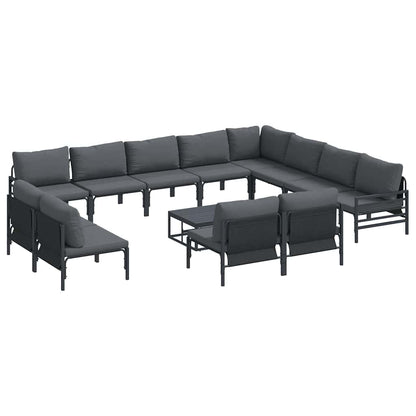 Garten-Sofa-Set 13 pcs Anthrazit Stahl