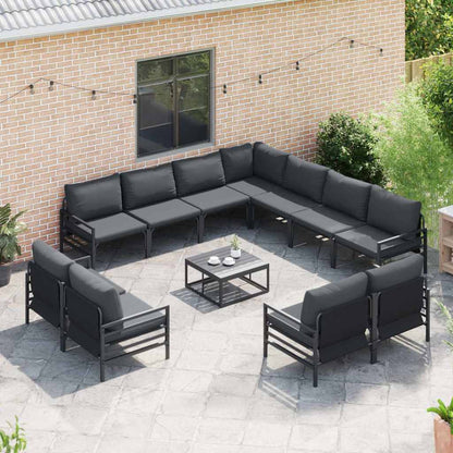 Garten-Sofa-Set 12 pcs Anthrazit Stahl