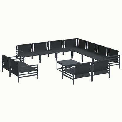 Garten-Sofa-Set 12 pcs Anthrazit Stahl