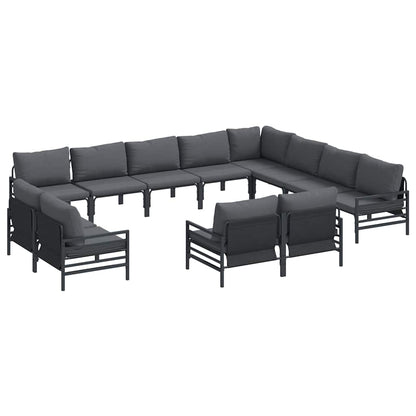 Garten-Sofa-Set 12 pcs Anthrazit Stahl