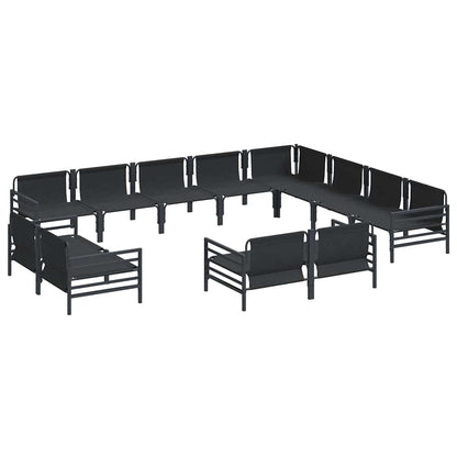 Garten-Sofa-Set 12 pcs Anthrazit Stahl