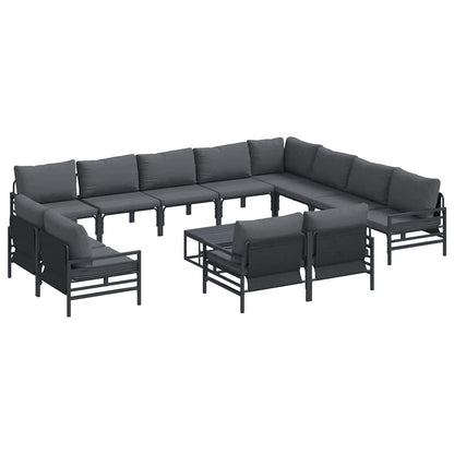 Garten-Sofa-Set 13 pcs Anthrazit Stahl