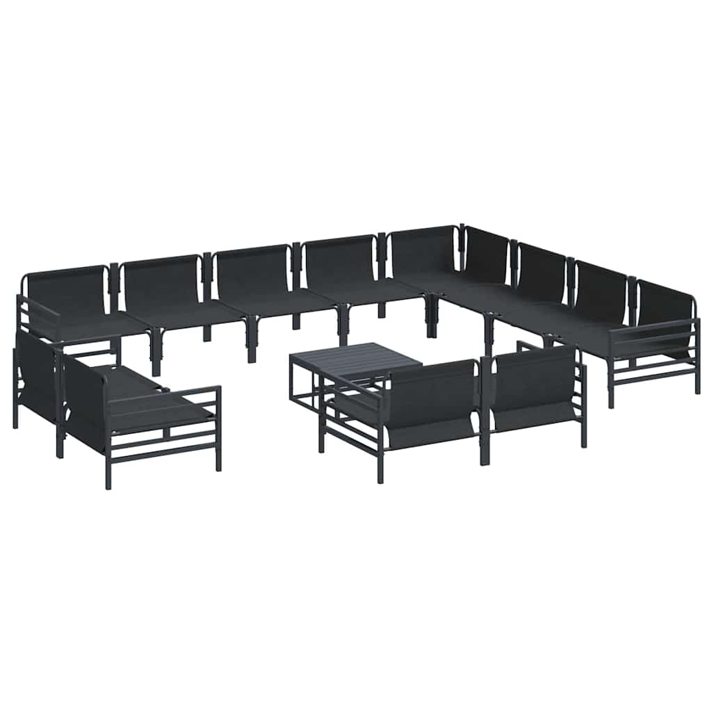 Garten-Sofa-Set 13 pcs Anthrazit Stahl
