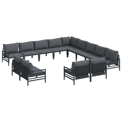Garten-Sofa-Set 13 pcs Anthrazit Stahl