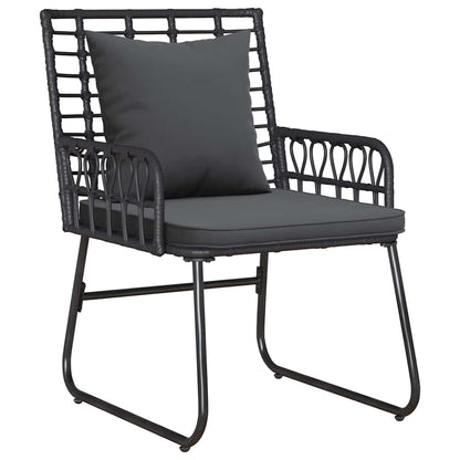 Gartenmöbel Set mit Kissen 4 pcs Schwarz, Anthrazit