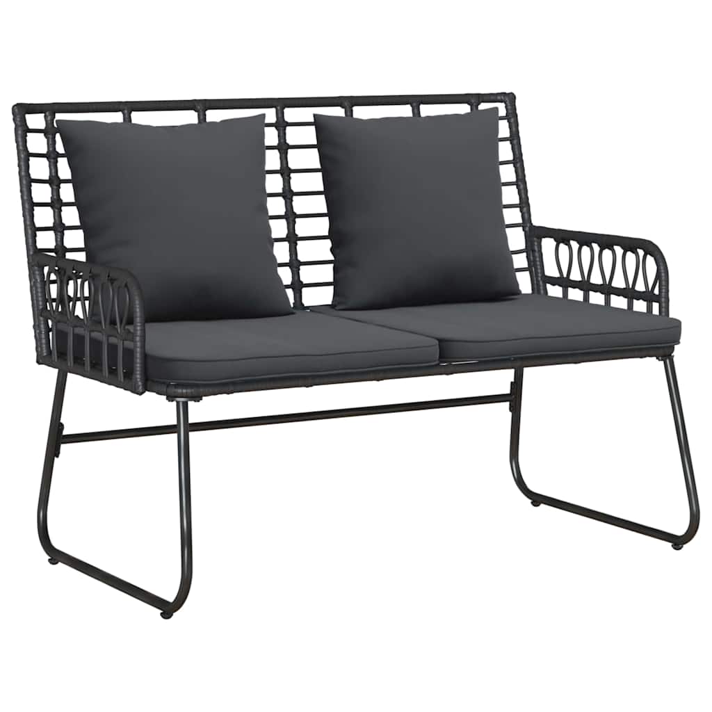 Gartenmöbel Set mit Kissen 4 pcs Schwarz, Anthrazit