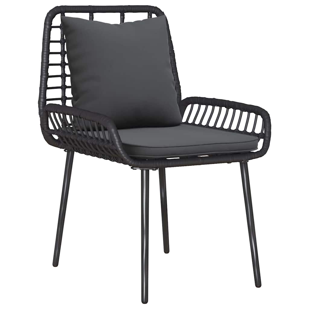 Gartenmöbel Set mit Kissen 4 pcs Braun, Schwarz, Creme