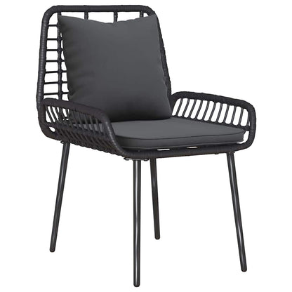 Gartenmöbel Set mit Kissen 4 pcs Braun, Schwarz, Creme