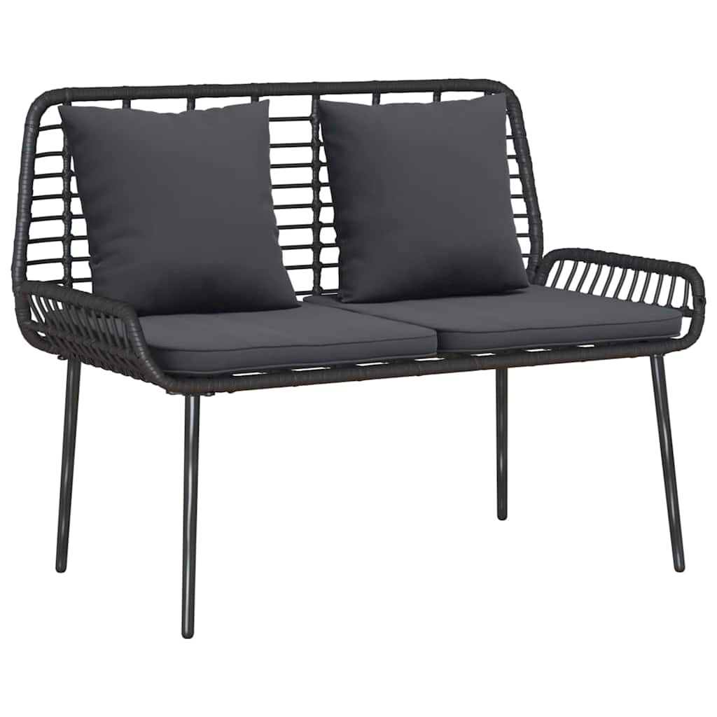 Gartenmöbel Set mit Kissen 4 pcs Braun, Schwarz, Creme