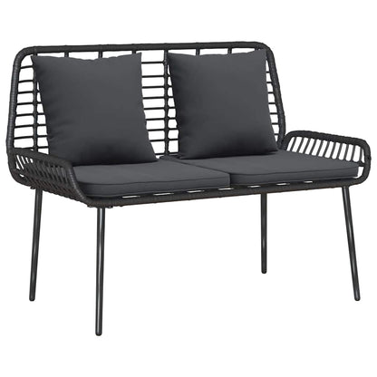 Gartenmöbel Set mit Kissen 4 pcs Braun, Schwarz, Creme