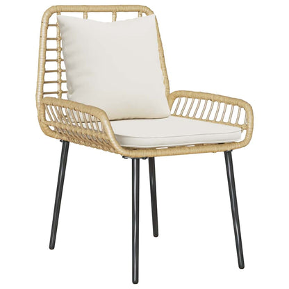 Gartenmöbel Set mit Kissen 4 pcs Braun, Schwarz, Creme