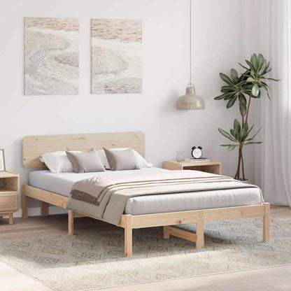 Bettgestell mit Kopfteil Natur 120 x 200 cm
