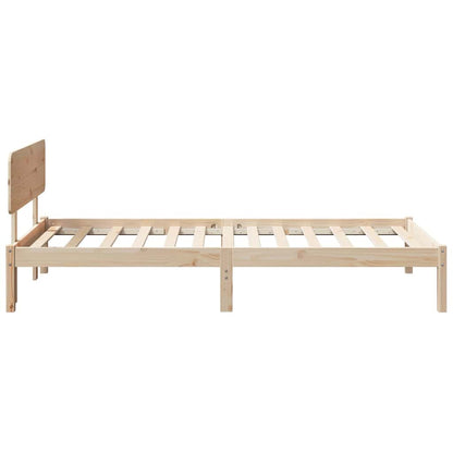Bettgestell mit Kopfteil Natur 100 x 200 cm