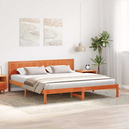Bettgestell Braun 200 x 200 cm Massivholz Kiefer