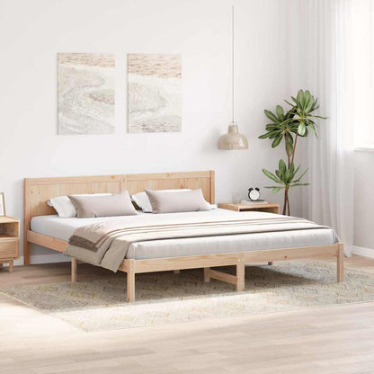 Bettgestell Braun 180 x 200 cm Massivholz Kiefer