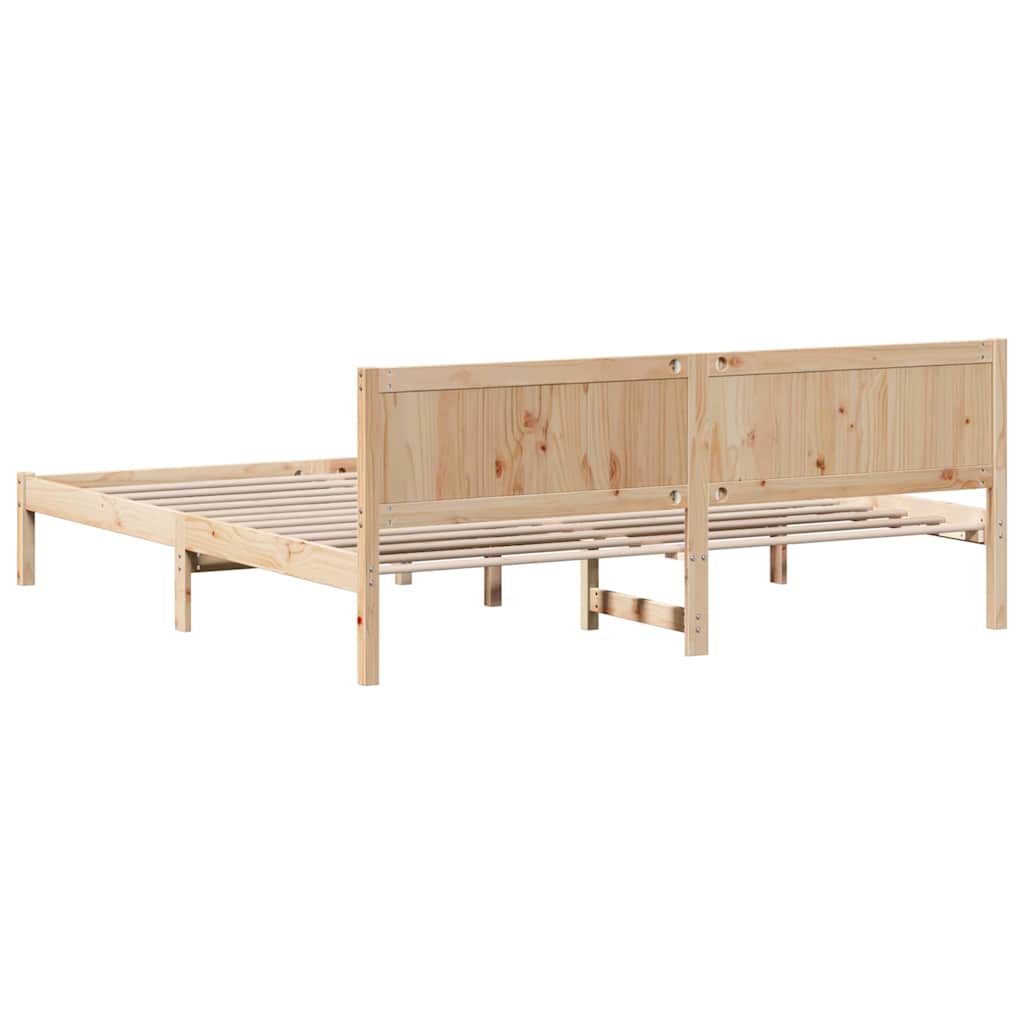 Bettgestell Braun 180 x 200 cm Massivholz Kiefer