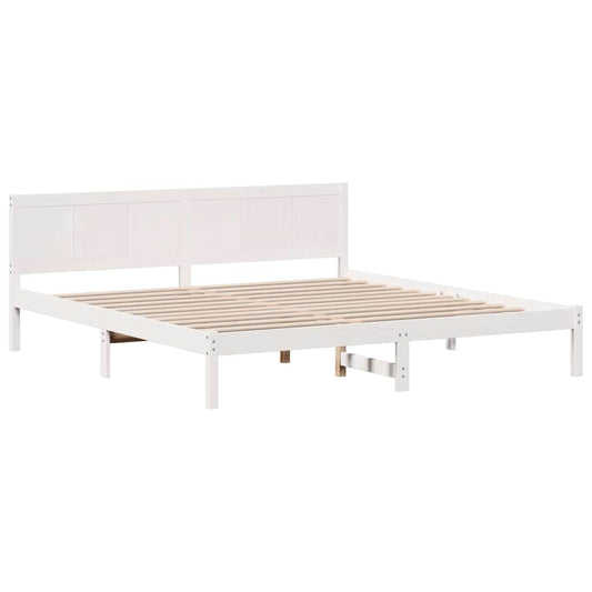 Bettgestell Weiß 180 x 200 cm Massivholz Kiefer
