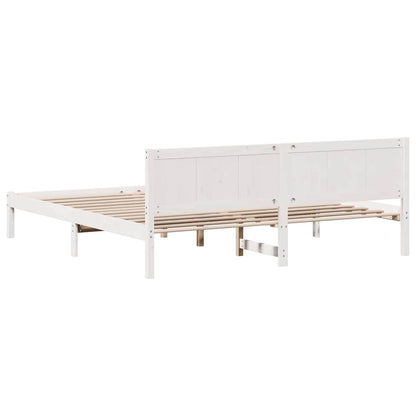 Bettgestell Weiß 180 x 200 cm Massivholz Kiefer