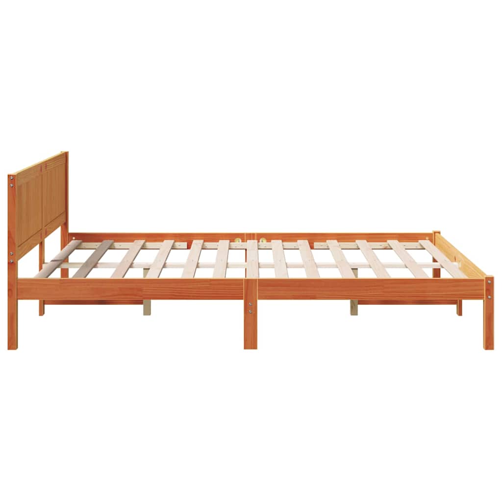 Bettgestell Braun 160 x 200 cm Massivholz Kiefer