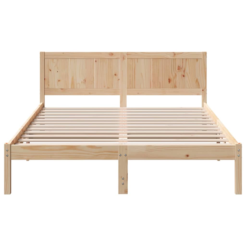 Bettgestell Braun 150 x 200 cm Massivholz Kiefer