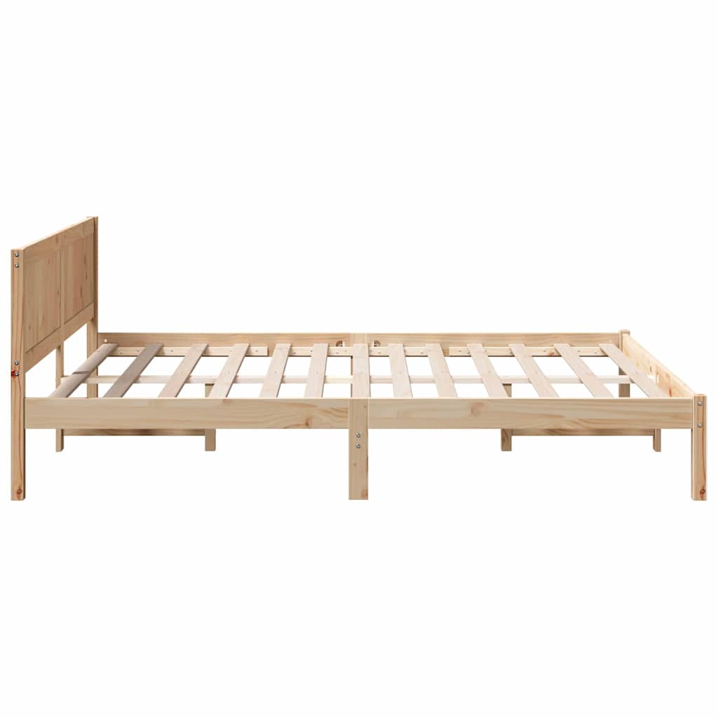 Bettgestell Braun 150 x 200 cm Massivholz Kiefer