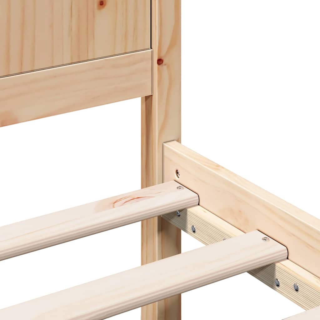 Bettgestell Braun 140 x 200 cm Massivholz Kiefer