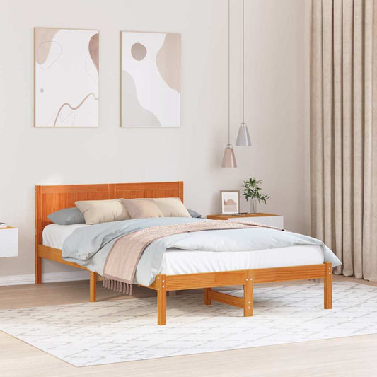 Bettgestell Braun 140 x 190 cm Massivholz Kiefer