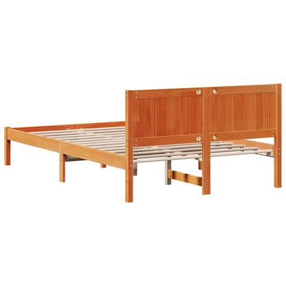 Bettgestell Braun 140 x 190 cm Massivholz Kiefer