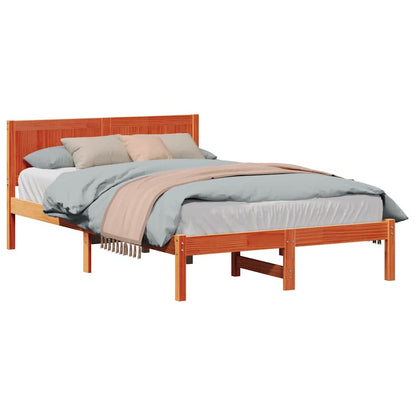 Bettgestell Braun 140 x 190 cm Massivholz Kiefer