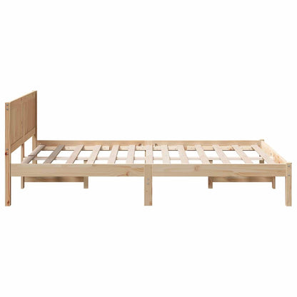 Bettgestell Braun 135 x 190 cm Massivholz Kiefer