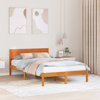 Bettgestell Braun 120 x 190 cm Massivholz Kiefer