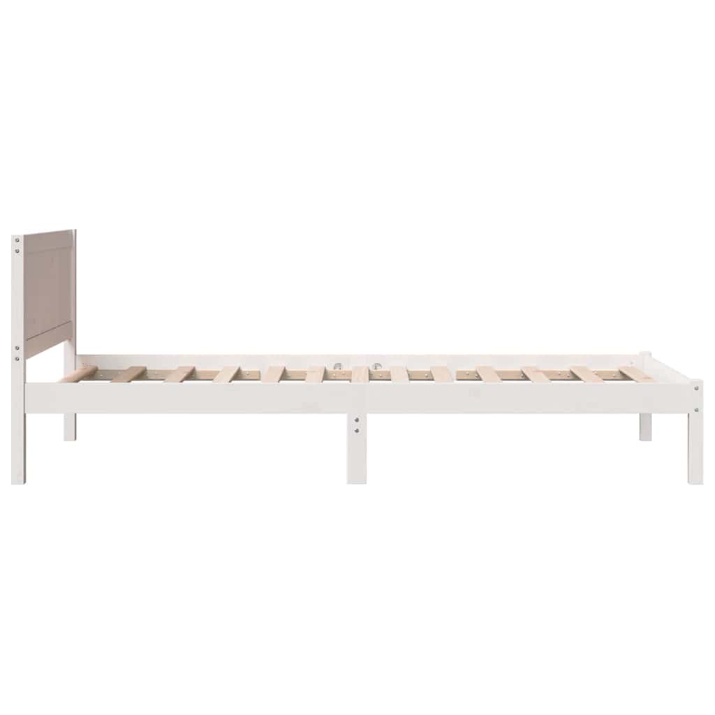 Bettgestell Weiß 90 x 200 cm Massivholz Kiefer