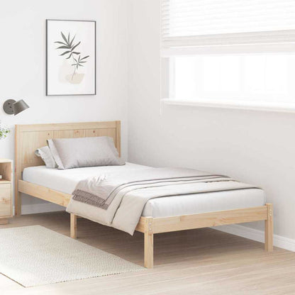Bettgestell Braun 90 x 190 cm Massivholz Kiefer