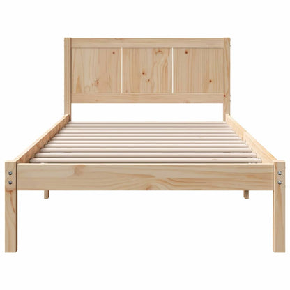 Bettgestell Braun 90 x 190 cm Massivholz Kiefer
