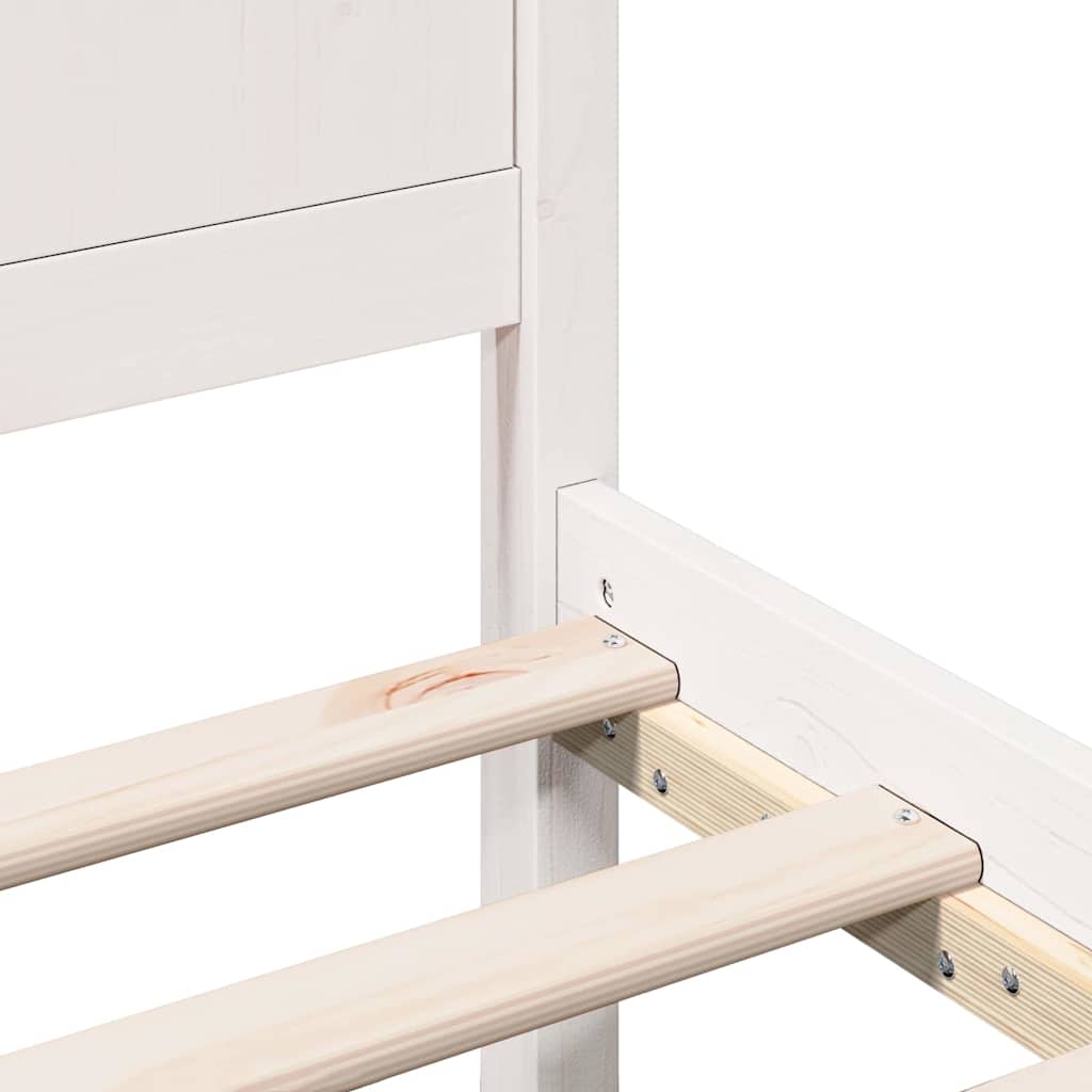 Bettgestell Weiß 90 x 190 cm Massivholz Kiefer