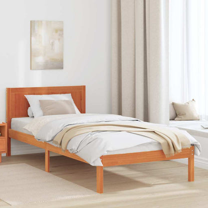 Bettgestell Braun 90 x 190 cm Massivholz Kiefer