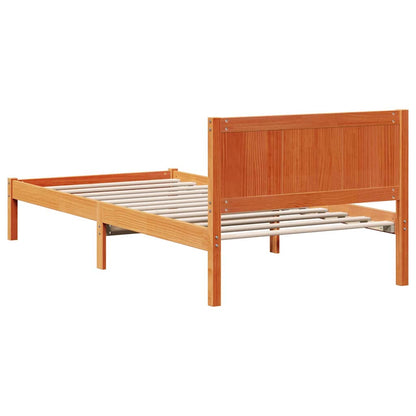 Bettgestell Braun 90 x 190 cm Massivholz Kiefer