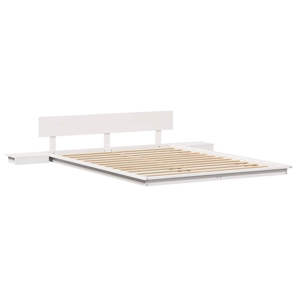 Bettgestell Weiß 160 x 200 cm Holz