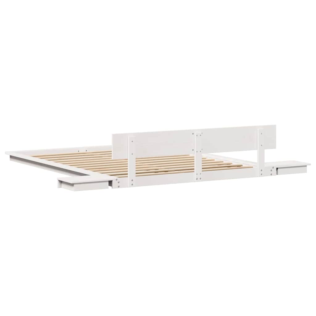 Bettgestell Weiß 160 x 200 cm Holz