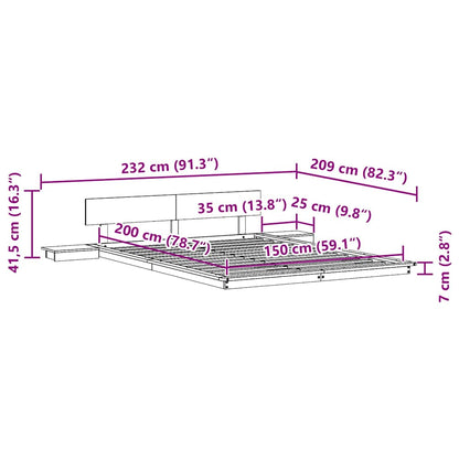 Bettgestell Braun 150 x 200 cm Holz
