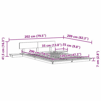 Bettgestell Braun 120 x 200 cm Holz