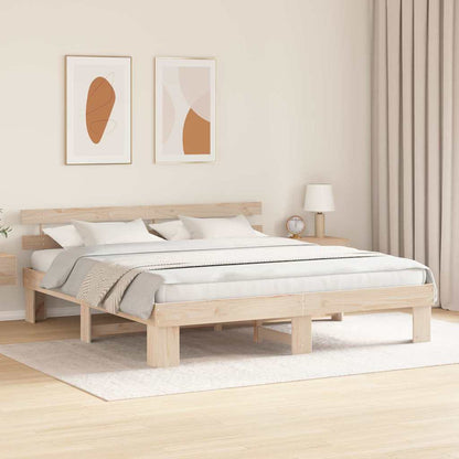 Bettgestell mit Kopfteil Braun 200 x 200 cm