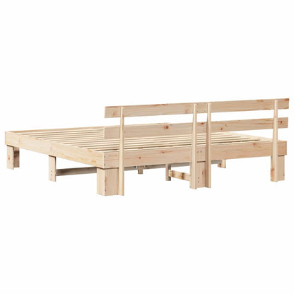 Bettgestell mit Kopfteil Braun 200 x 200 cm
