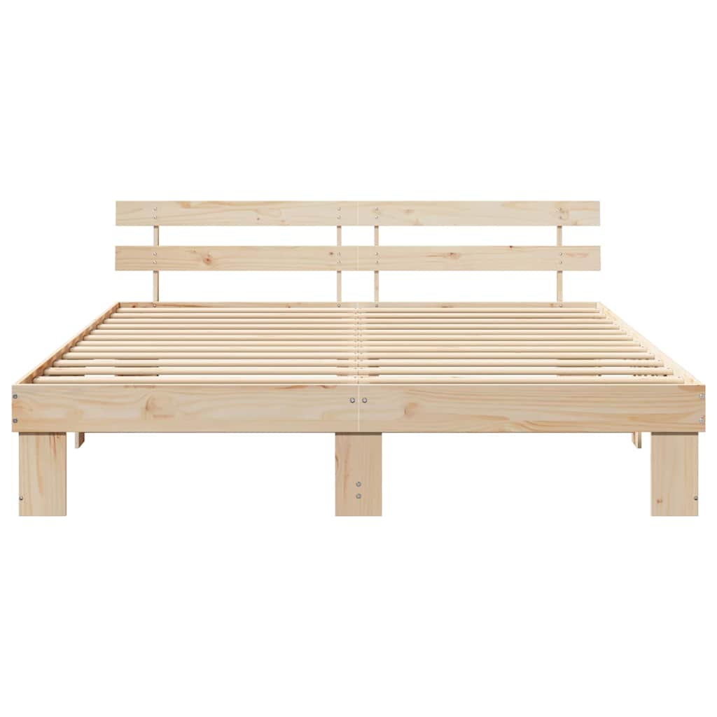 Bettgestell mit Kopfteil Braun 200 x 200 cm